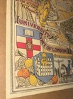 Vintage Caricature Map Of London Cavallini Italy Made Coat Of Arms Illustrated