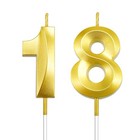 18th Birthday Candle   Sparklers - 18 Candles For Cupcake Party Favors - Gold