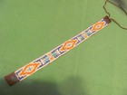 Vintage Native American Indian Beaded Leather Back 20  Strip Band 