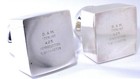 B m 425 George Washington Sterling Silver Salt   Pepper Shakers Circa 1950 s