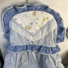 Vtg Lambs  ivy Baby Crib Skirt  Valances  Diaper Star   Wall Hanging print Bear