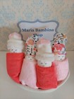 Diaper Sleeping Baby Basket - Baby Shower Gift - Baby Gift Basket - Girl Set