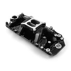 Chevy Bbc 454 Oval Port Midrise Air Intake Manifold  black 