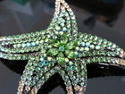 New Kirks Folly Green Starfish Barrette