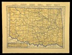 Ca1938 Oklahoma Railroad Map Depot Towns At sf Rr Historic Original Atlas Map