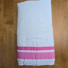 Pottery Barn Kids Baby Crib Skirt 16  Drop Harper White W  Pink Grosgrain Ribbon