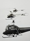 1957 Associated Helicopters Bell 47j 47g-2 Formation 8x10 Photo Vintage Aviation