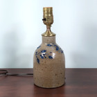 Vtg Salmon Falls Stoneware Lamp   1989 Blueberry Design Pottery Jug   Dover Nh