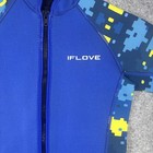 Iflove Youth Kids Shorty Wetsuit Blue Camo Short Sleeve Front Zip-nwot very Nice