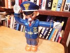 Very Nice 1950 s T n  Nomura  Wind Up  Mechanical Police Man  In Box