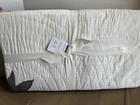 Pottery Barn Mahalo Cotton Applique King Quilt  Gray