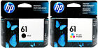Hp  61 2pack Combo Ink Cartridges 61 Black And Color New Genuine