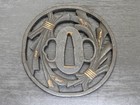Brand Unknown Iron Tsuba Edo Period With Nito Shiro Utsushi Y750