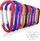 10 Pack 3   Aluminum Spring Snap Hook Carabiner D Ring Carabiner Clip