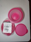 New Tupperware - Flat Out Collapsible Bowls Set Of 2 Pink 700ml 3 Cup Free Ship
