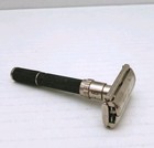 Vintage Gillette Adjustable Safety Razor Black Handle Date Code T1
