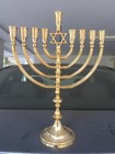 Hanukkah Chanukah Judaica Menorah Brass Candle Holder 13 5 Inches