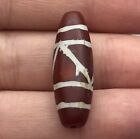 Ancient Near Eastern Sassanian Etched Carnelian Agate Bead