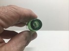 Small Round Antique Grass Green Society Of Homeopathic Chemist Medicine Bottle 