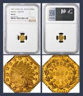 Top Pop  1857 California Gold Indian - Wreath  5 16 Stars  11mm   Ngc Ms66 R 8 
