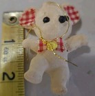 Lot Of 7 Vintage Flocked Christmas Ornaments- Bears Mice Snowman - Mid-century