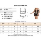 Plus Size Sexy Lingerie Dress Deep V-neck Lace Strappy Nightgown Babydoll Dress