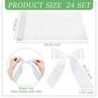 Wedding Aisle Decor White Chiffon Chair Sashes With Ribbons Tulle 24 Set Pew
