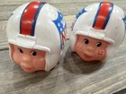 Vintage 1976 Nfl Properties Football Helmet Head Figurine Banks Lot Of 2 Rare