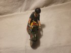 Vtg Japan Tin Litho Friction Toy Police Machine Gun Motorcycle  3