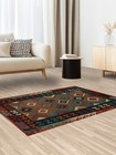 Flat-weave Reversible Rug 4x5 Dynamic Style Bold Patterns Rustic Kilim Oriental 