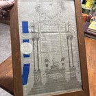 1866 Masonic Grand Lodge New Hampshire Master Mason Certificate Signed Framed