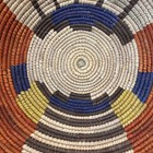 African Woven Coiled Wall Basket Bowl 13    Handmade Boho Decor Rustic Tribal