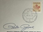 Signed Pete Rose 1984 Expos Autographed Silk Cachet Envelope 4000 Hits Canada