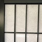 Magshion Oriental Room Divider Hardwood Shoji Screen 4 Panel Plum Blossom-black 