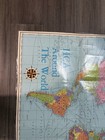 Vintage Hca World Map Wall Decor Large Colorful Political Map Mercator Project