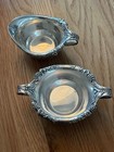 Antique Tiffany   Co  Sterling Creamer And Sugar Bowl Set-chrysanthemum Pattern