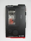 Vintage Rare Sony M-100b Handheld Microcassette Recorder Player Black Tested