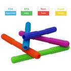 Hollow Teething Tubes Toys For Babies Girls Boys  6 Pack Silicone Baby Teether