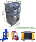 Replacement Janitorial Cart Bag High Capacity Waterproof Thickened Housekeeping
