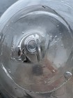 Rare L v  Marked European Glass Fishing Float 3 5    Clear Hand Blown Antique