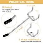 100pcs 4 Pegboard Hooks  Stainless Steel  1 8 1 4 Pegs  Garage Storage