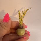 Dollhouse Miniature 1 12 Scale Yellow Flower Branches In Pot Artist Signed