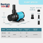 520gph 20w 9ft Aquarium 24v Dc Water Pump With Controller  Submersible And Inlin