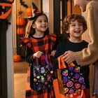 Halloween Trick Or Treat Bags 16pcs - Reusable Tote Candy Goodie Bags  4 Designs
