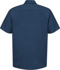 Red Kap Men s Industrial Work Shirt  Regular Fit  Short Sleeve  Navy