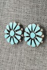 Turquoise   Sterling Silver Earrings - Merlinda Chavez