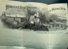 Ephemera - Horlicks Malted Milk Co July 28  1898 Antique Document Gem Racine  Wi