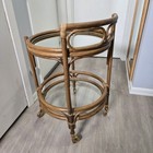 Romeo Trolley Sika Design Round Bar Cart In Rattan And Wicker Handcrafted Used