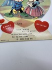 1939 Vtg Disney Valentine Card Mickey Fainting Minnie Mouse Princess Kisses Rare