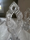 Vintage Czech Clear Art Deco   Art Nouveau Cut Glass Perfume Bottles Pair Of 2